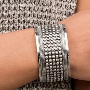 Bronco Bust Cuff in Silver